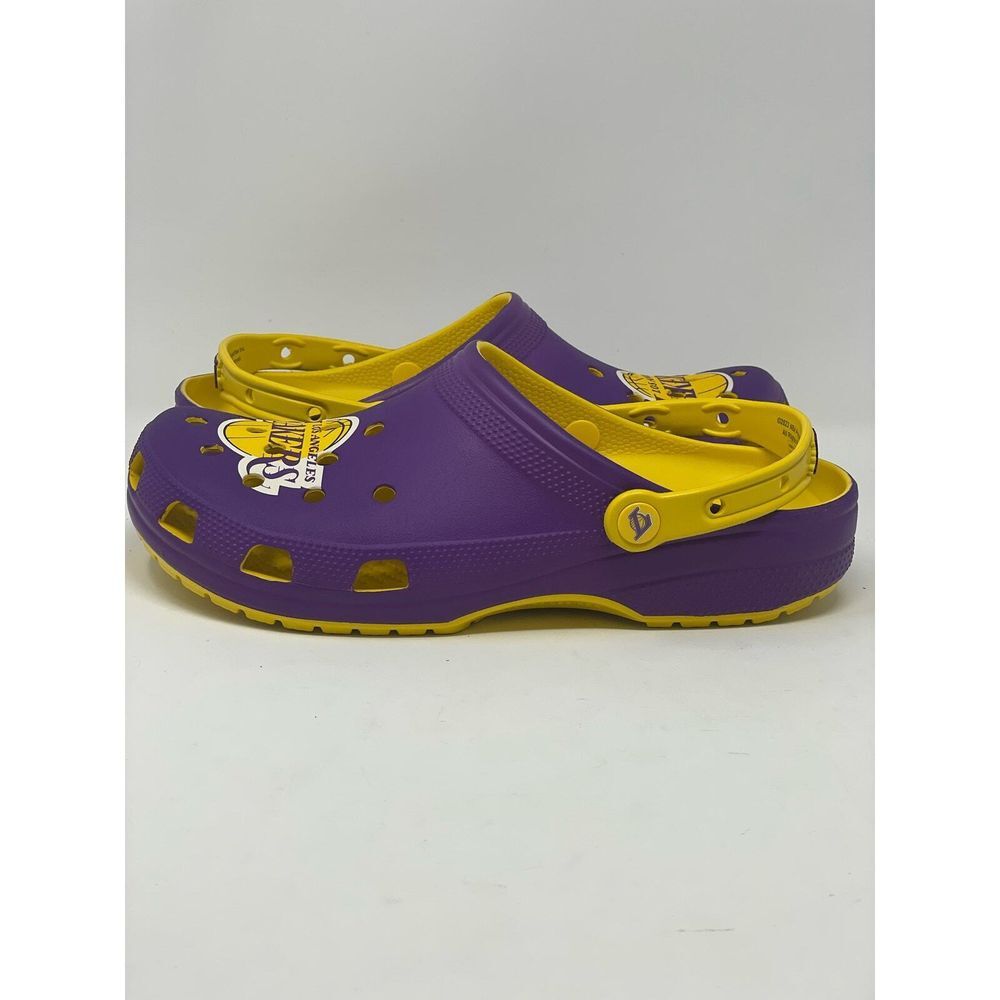 CROCS Los Angeles LA Lakers Classic Clogs NEW Men's Size 10 / Women's Size 12 - Picture 4 of 12
